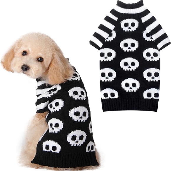 ❌Halloween Skull Dog Sweater - Picture 1 of 9